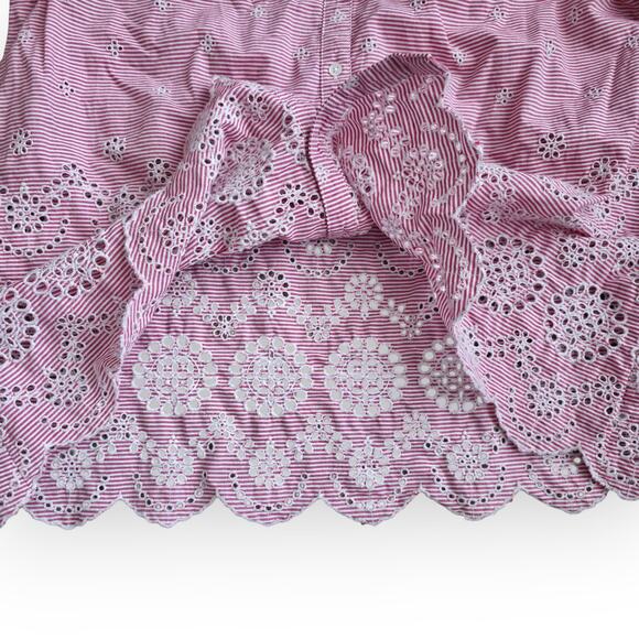 Sundance Blush Eyelet Button-Up Blouse - Picture 5 of 9